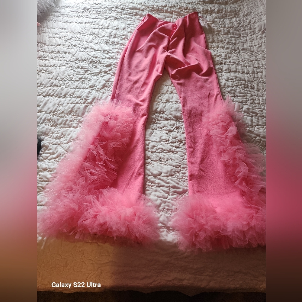 Fashion Nova Pink Flare Pants